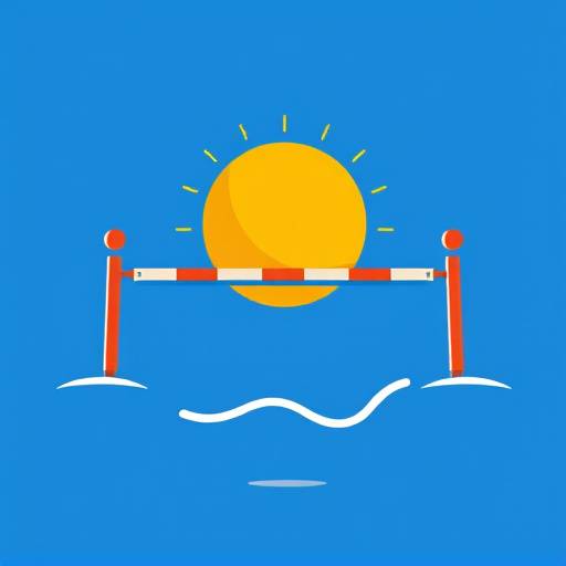 Icona che rappresenta delle barriere superate per raggiungere un obiettivo.