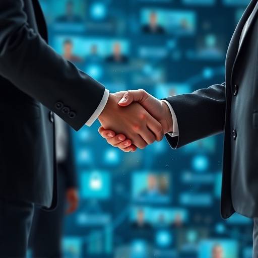 Immagine di due persone che si stringono la mano, simboleggiando la condivisione dei dati in modo sicuro e trasparente