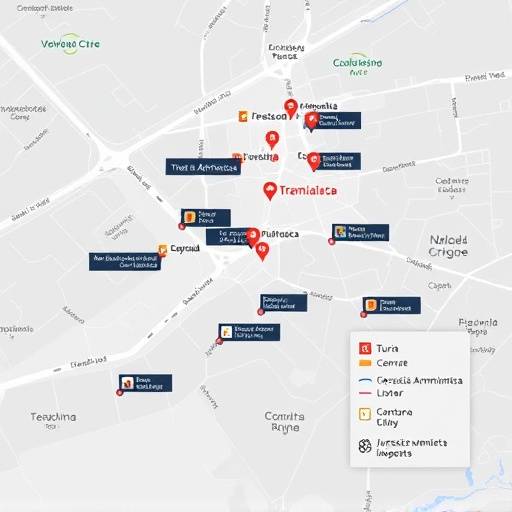 Mappa che mostra la posizione degli uffici di Crescita Armoniosa a Torino