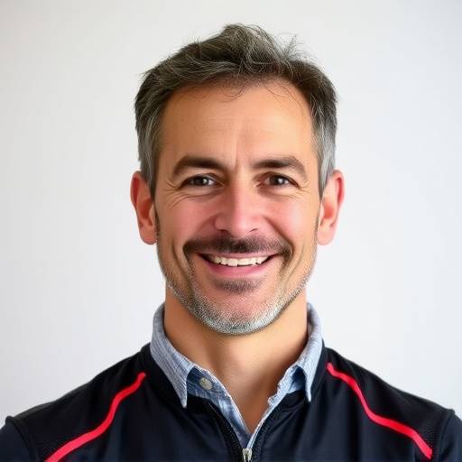 Ritratto professionale di Marco Rossi, il coach di Crescita Armoniosa, sorridente e in un ambiente di lavoro luminoso