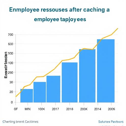 Un grafico che mostra l'aumento della soddisfazione dei dipendenti dopo un programma di coaching